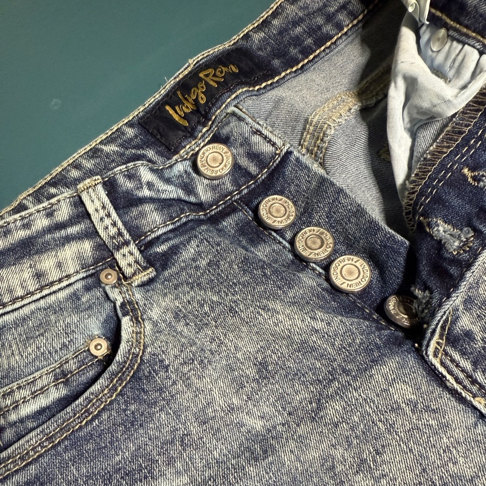 Vintage Indigo Rein High Waisted Button Fly jeans